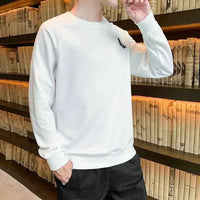 Men's Plain Polyester Round Neck T-Shirt – Smooth Round Neck Y2K Japan Style Pullover Top 2025