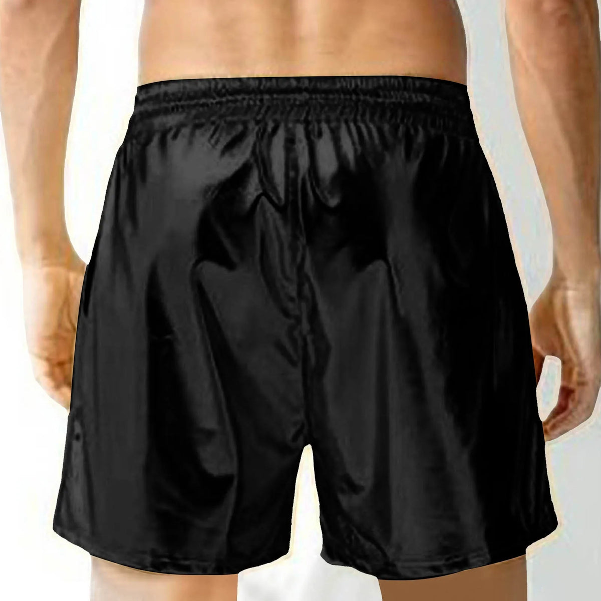 Men's Metallic Shiny Beach Shorts – Sparkly Elastic Waist Summer Hot Pants