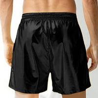 Men's Metallic Shiny Beach Shorts – Sparkly Elastic Waist Summer Hot Pants