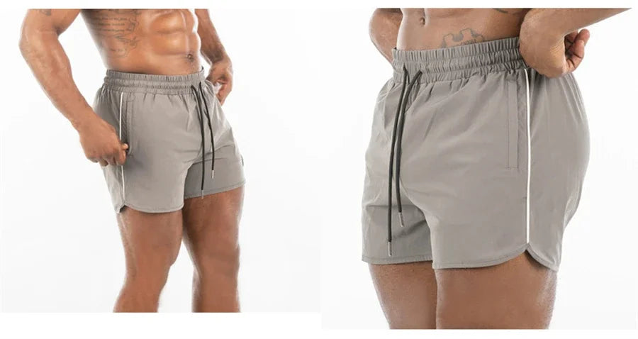 Men's Quick-Dry Gym Running Shorts – Multi-Pocket Fitness Beach Shorts 2024