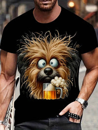 Cute Squirrel Graphic T-Shirt – Funny 3D Animal Print Unisex Casual Tee