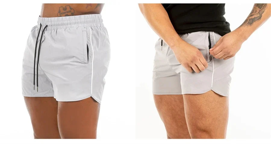 Men's Quick-Dry Gym Running Shorts – Multi-Pocket Fitness Beach Shorts 2024