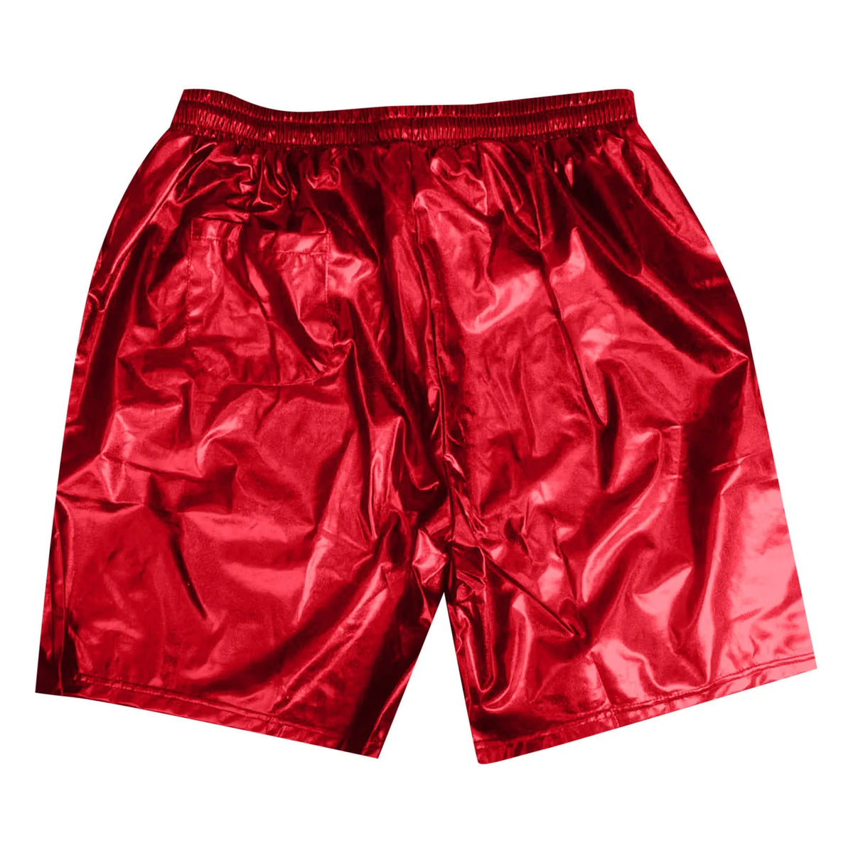 Men's Metallic Shiny Beach Shorts – Sparkly Elastic Waist Summer Hot Pants