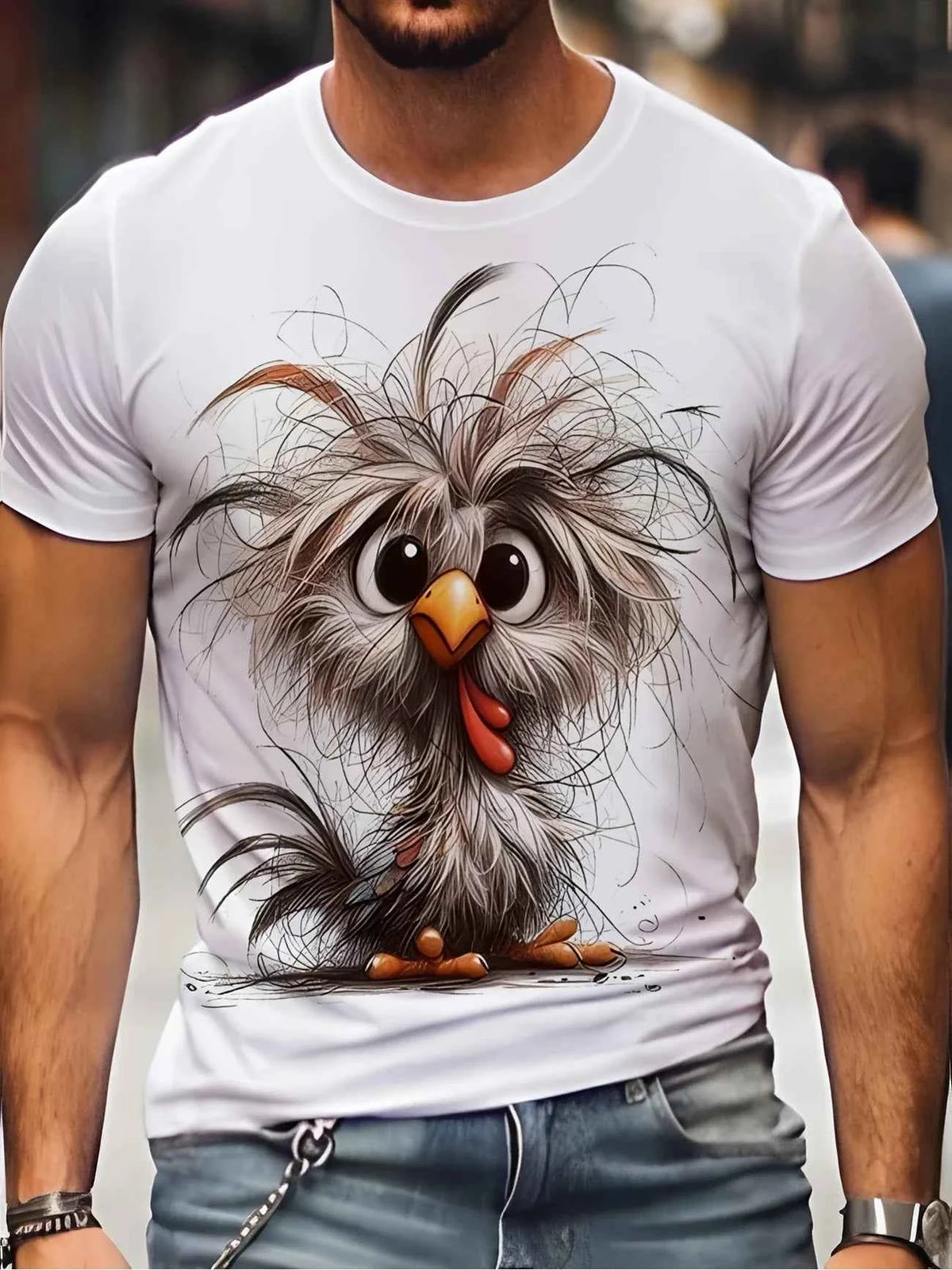 Cute Squirrel Graphic T-Shirt – Funny 3D Animal Print Unisex Casual Tee