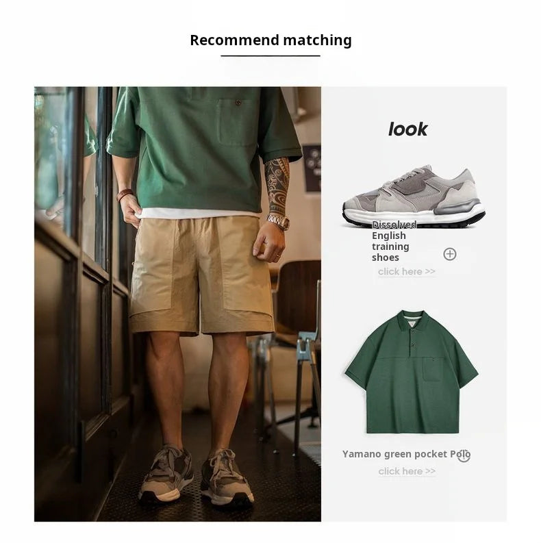 Men's Quick-Dry Cargo Shorts – Lightweight Khaki Outdoor Beach Shorts