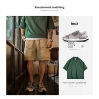Men's Quick-Dry Cargo Shorts – Lightweight Khaki Outdoor Beach Shorts