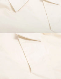 Women's Embroidered V-Neck Office Shirt – Elegant Belted Long Sleeve Office Top